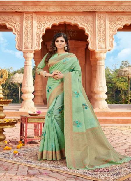 Meghdoot Mulberry New Fancy Party Wear Linen Latest Saree Collection